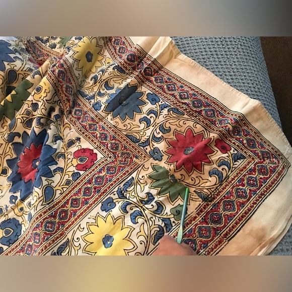 Flaw Beautiful Vibrant Color Cotton Twin Size Bedding Made In Pakistan Karavan - Picture 12 of 13